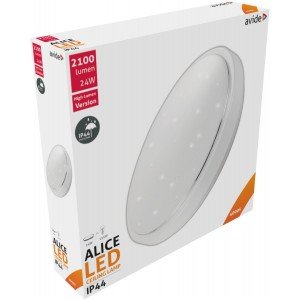 Avide LED Πλαφονιέρα Oyster IP44 Alice 24W 380*110mm NW 4000K