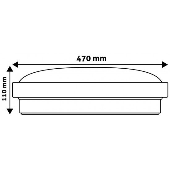 Avide LED Ceiling Lamp Oyster Pandora-CCT (ALU) 48W (24+24) with remote