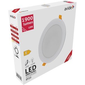 Avide LED Φωτιστικό Οροφής Χωνευτό Στρογγυλό Πλαστικό 18W Θερμό 3000K Avide LED Φωτιστικό Οροφής Χωνευτό Στρογγυλό Πλαστικό 18W Θερμό 3000K