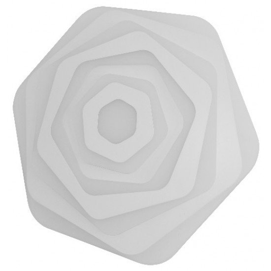 Avide Μοντέρνα Πλαφονιέρα Οροφής Oyster Atina 85W(42.5+42.5) με Τηλεχειριστήριο