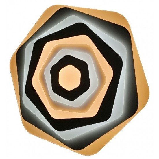 Avide Μοντέρνα Πλαφονιέρα Οροφής Oyster Atina 85W(42.5+42.5) με Τηλεχειριστήριο