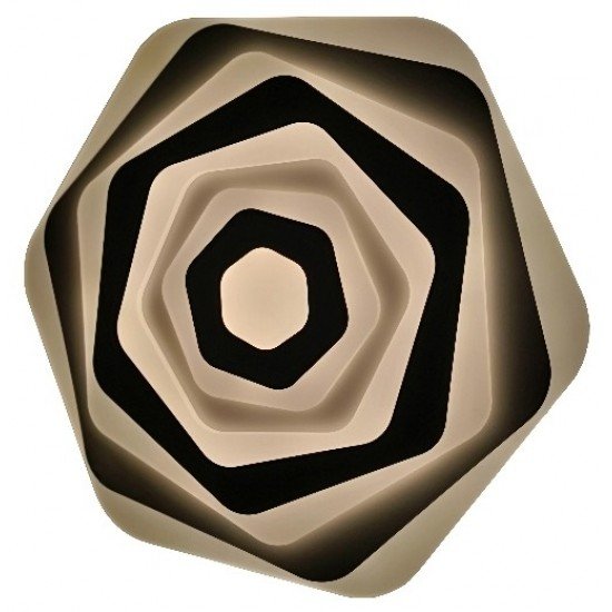 Avide Μοντέρνα Πλαφονιέρα Οροφής Oyster Atina 85W(42.5+42.5) με Τηλεχειριστήριο
