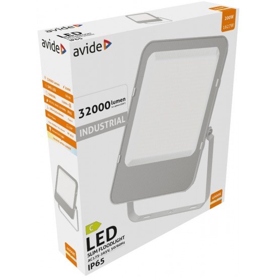 Avide LED Προβολέας SMD Industrial 200W Λευκό 4000K 160lm/W