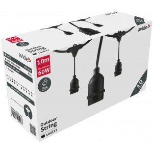 Avide Εξωτερική Γιρλάντα E27 10m 10 Θέσεων Avide Εξωτερική Γιρλάντα E27 10m 10 Θέσεων