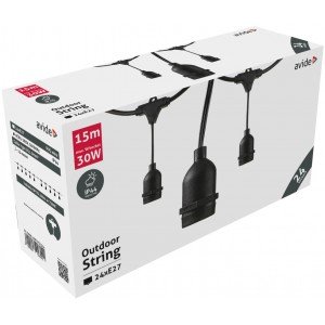 Avide Εξωτερική Γιρλάντα E27 15m 24 Θέσεων Avide Εξωτερική Γιρλάντα E27 15m 24 Θέσεων