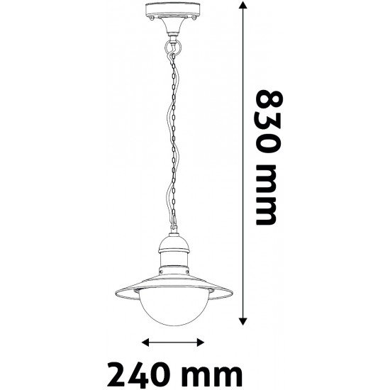 Avide Εξωτερικό Φωτιστικό Οροφής Imperial 1xE27 IP44 Stainless Steel