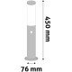 Avide Εξωτερικό Φωτιστικό Κήπου Boca 1xE27 450mm IP44 Μαύρο Φωτοκύτταρο
