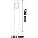 Avide Εξωτερικό Φωτιστικό Κήπου Delmar 1xE27 500mm IP44 Ανθρακί