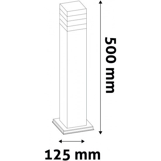 Avide Εξωτερικό Φωτιστικό Κήπου Jolla LED 2W Θερμό 500mm IP44 Σατέν Νίκελ