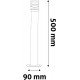 Avide Outdoor Post Lamp Sunset LED 1.5W NW 500mm IP44 Satin Nickel