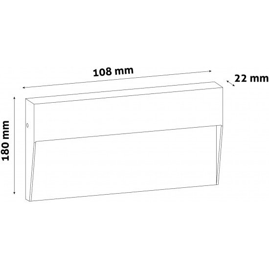Avide Εξωτερικό Φώς Σκάλας Kano LED 6W Θερμό 3000K IP54 18cm