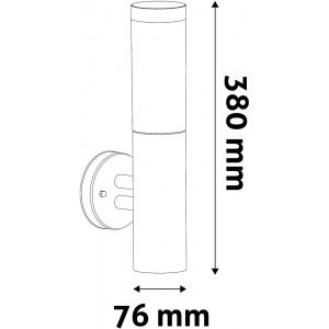 Avide Επιτοίχιο Φωτιστικό Εξωτερικού ΧώρουBoca 1xE27 IP44 Μαύρο