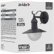 Avide Εξωτερικό Φωτιστικό Τοίχου Imperial 1xE27 IP44 Ανθρακί