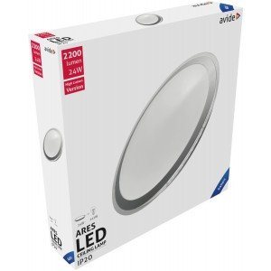 Avide LED Μοντέρνα Πλαφονιέρα Οροφής Ares 24W 430*90mm Ψυχρό 6400K