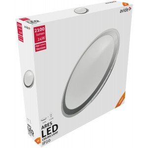Avide LED Μοντέρνα Πλαφονιέρα Οροφής Ares 24W 430*90mm Λευκό 4000K