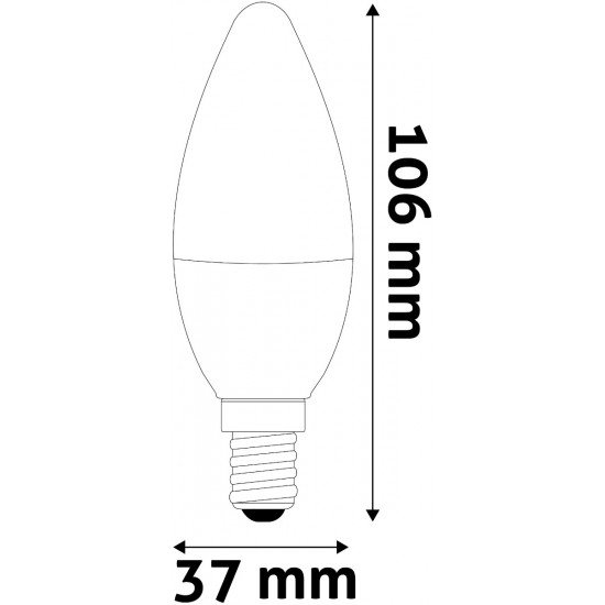 Avide Smart LED Candle 4.9W RGB+W 2700K with IR remote