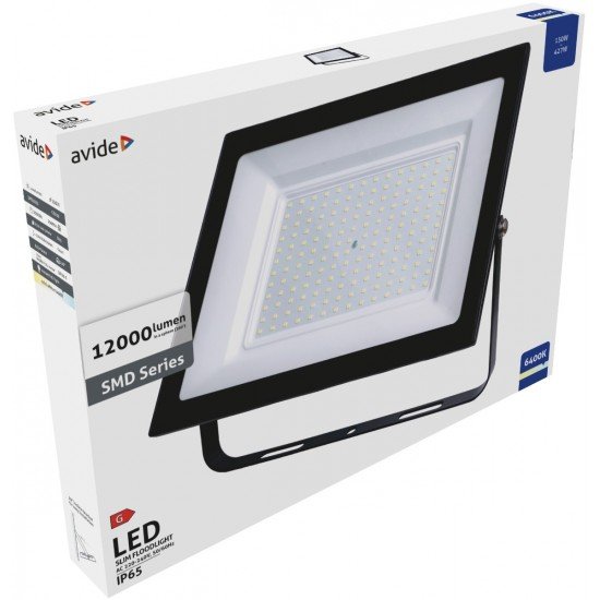 Avide LED Προβολέας Slim SMD 150W Ψυχρό 6400K Value