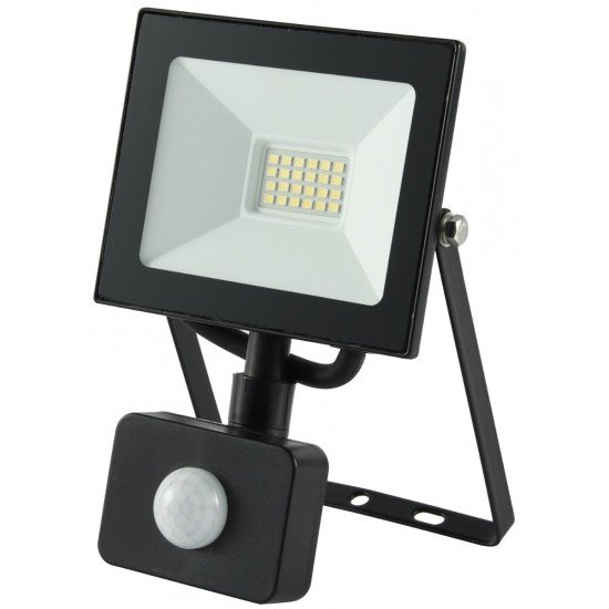 Avide LED Προβολέας Slim SMD  20W Ψυχρό 6400K Φωτοκύτταρο Value