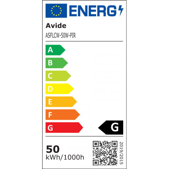 Avide LED Προβολέας Slim SMD 50W Ψυχρό 6400K Φωτοκύτταρο Value