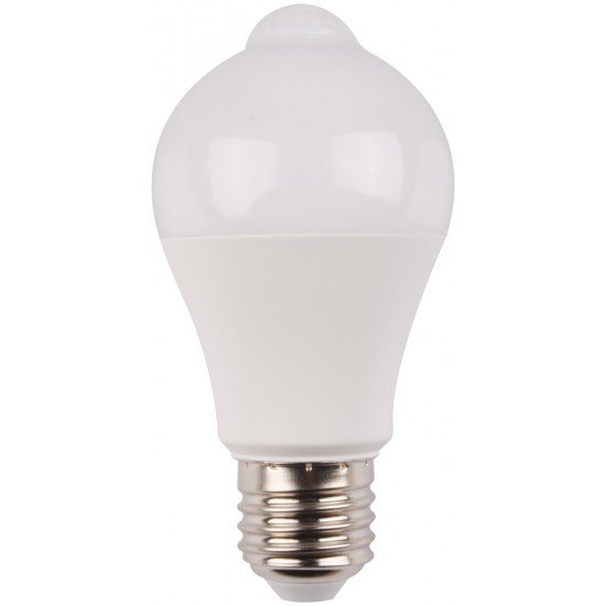 Avide LED Smart Κοινή A60 8.8W Λευκό 4000K με Φωτοκύτταρο Αισθητήρας Κίνησης