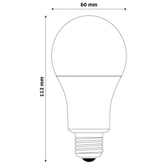 Avide LED Smart Κοινή A60 9.7W RGB+W 2700K με IR Τηλεχειριστήριο