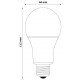 Avide LED Smart Κοινή A60 9.7W RGB+W 2700K με IR Τηλεχειριστήριο