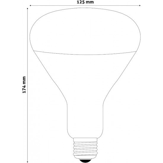 Avide Λάμπα Υπερύθρων E27 100W Διάφανο