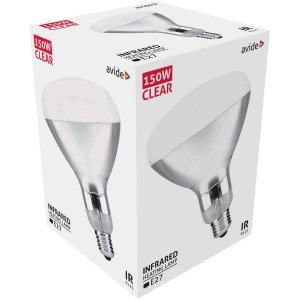 Avide Λάμπα Υπερύθρων E27 150W Διάφανο
