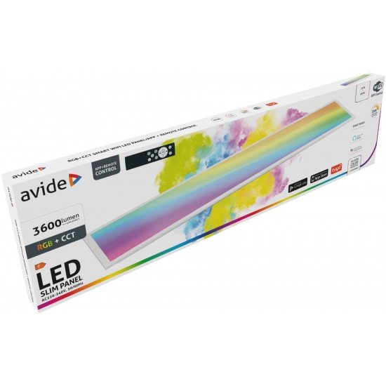 Avide LED Slim Panel 1195x295x30mm 36W RGB+CCT