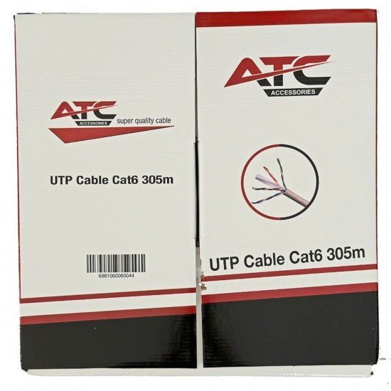 ATC Στροφείο Δικτύου ATC-613 UTP CAT6 305m Γκρί Εσωτερικό