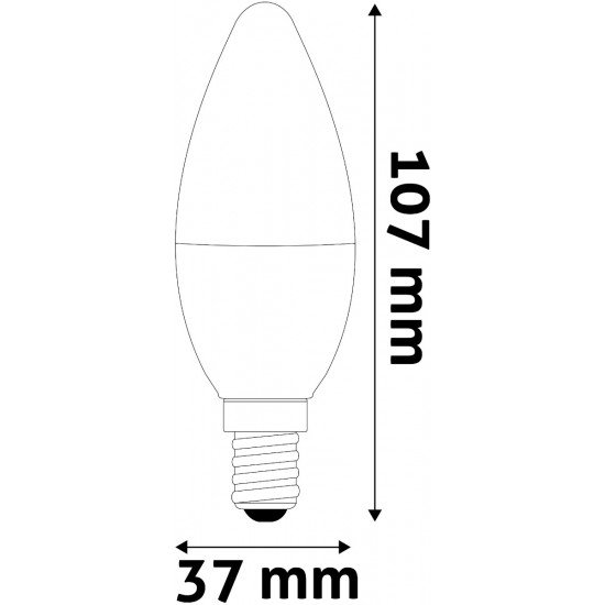 Avide LED Κερί 5W E14 Λευκό 4000K Value 3τμχ