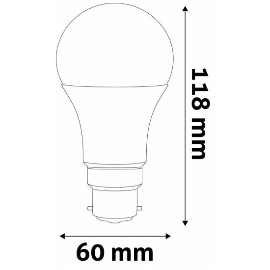 Avide Value LED Globe B22 12W WW 3000K