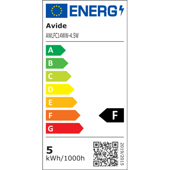 Avide LED White Filament Candle 4.5W E14 WW 2700K