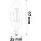 Avide LED White Filament Candle 6.5W E14 WW 2700K