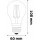 Avide LED White Filament Globe 10.5W E27 NW 4000K