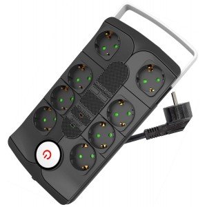 Entac Πολύπριζο Προστασίας 8 Θέσεων με Ξεχωριστούς Διακόπτες και Προστασίας Υπέρτασης 3G1.5 1.5m Entac Πολύπριζο Προστασίας 8 Θέσεων με Ξεχωριστούς Διακόπτες και Προστασίας Υπέρτασης 3G1.5 1.5m