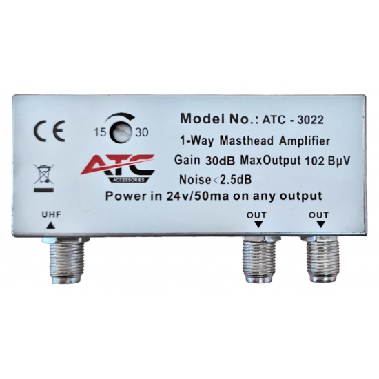 ATC Ενισχυτής Ιστού 30dB ATC-3022 5G LTE700 2 Εξόδων