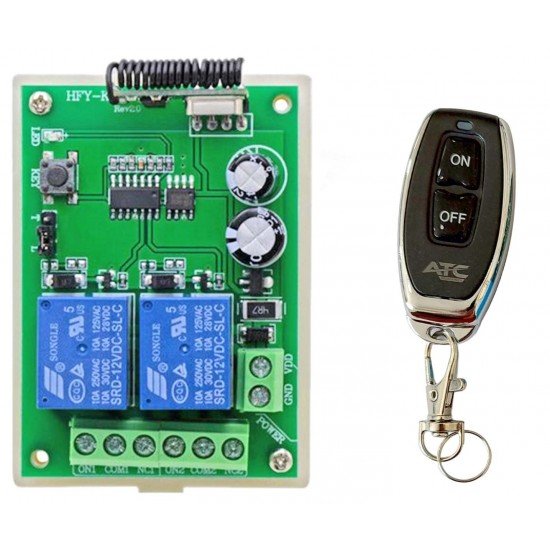 Δικάναλος Δέκτης Εντολών KIT Με 2 Κοντρόλ KG12V (Μόνο 12V)