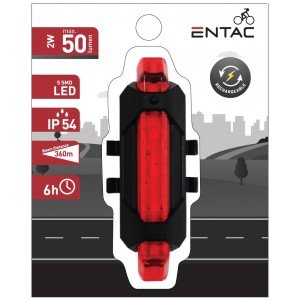 Entac Φώς Ποδηλάτου Πλαστικός 2W Κόκκινο Entac Φώς Ποδηλάτου Πλαστικός 2W Κόκκινο