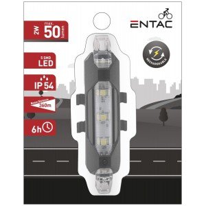 Entac Φώς Ποδηλάτου Πλαστικός 2W Άσπρο Entac Φώς Ποδηλάτου Πλαστικός 2W Άσπρο