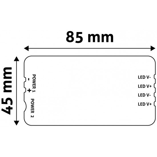 Avide LED Ταινία 12-24V 120W Ντίμερ 4 Ζωνών Ελεγκτής
