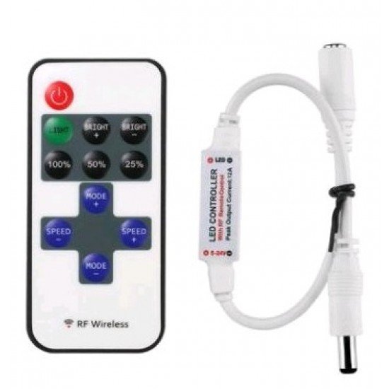 Avide LED Strip 5-24V 144W Dimmer 11 Keys RF Remote and Controller