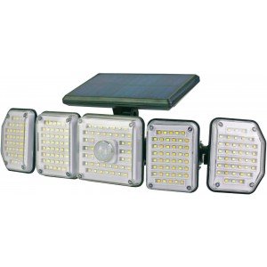 Entac Ηλιακός Προβολέας Τοίχου 2.5W SMD CCT 5 Κεφαλές Φωτοκύτταρο και Τηλεχειριστήριο