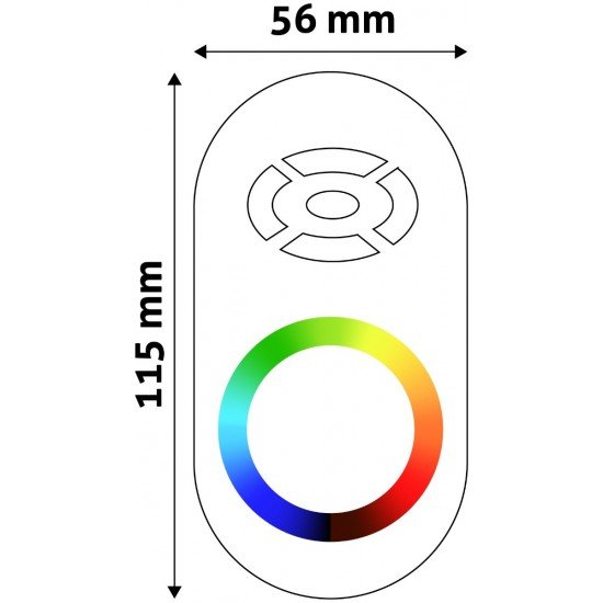 Avide LED Ταινία 12V 216W RGB 5 Πλήκτρα RF Τηλεχειριστήριο Αφής και Ελεγκτής