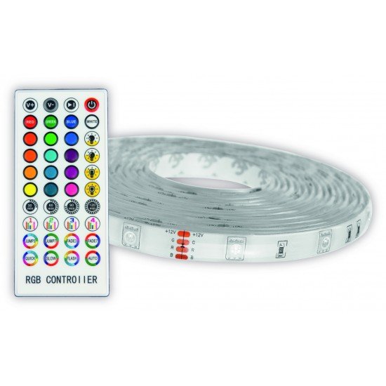 Avide LED Ταινία Blister 12V 16W RGB 5m με Έλεγχο Μουσικής + IR Τηλεχειριστήριο