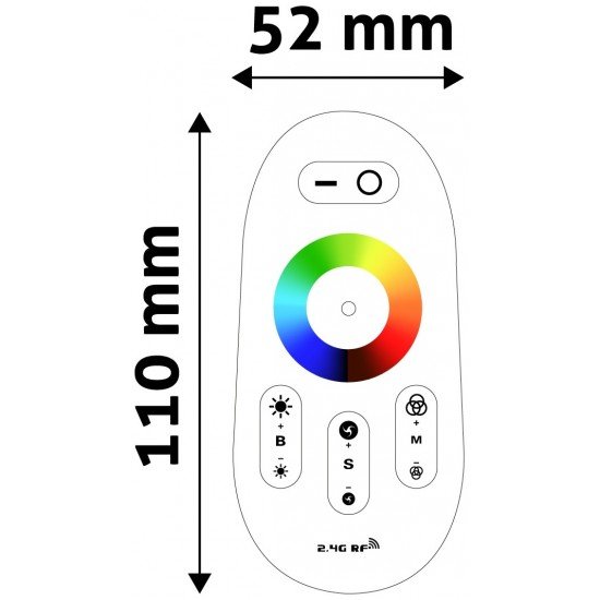 Avide LED Ταινία 12V 216W RGB+W RF Τηλεχειριστήριο Αφής και Ελεγκτής