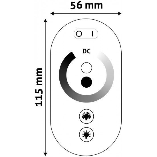 Avide LED Ταινία 12V 216W Ντίμερ RF Τηλεχειριστήριο Αφής και Ελεγκτής