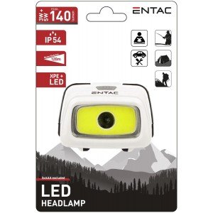 Entac Φακός Κεφαλής 5+3W (3xAAA Δεν Περιλαμβ.) Άσπρο Entac Φακός Κεφαλής 5+3W (3xAAA Δεν Περιλαμβ.) Άσπρο