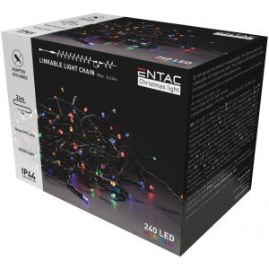 Entac Χριστουγεννιάτικα Λαμπάκια Επέκταση IP44 240 LED Πολύχρωμα 24m (Χωρίς Τροφοδοτικό) Entac Χριστουγεννιάτικα Λαμπάκια Επέκταση IP44 240 LED Πολύχρωμα 24m (Χωρίς Τροφοδοτικό)