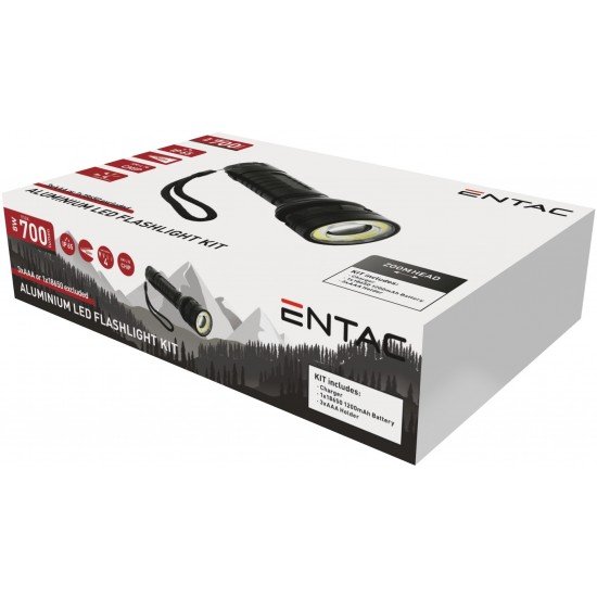 Entac Φακός Zoom Αλουμινίου 8W